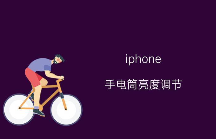 iphone 手电筒亮度调节 iphone锁屏手电筒和相机没震动？